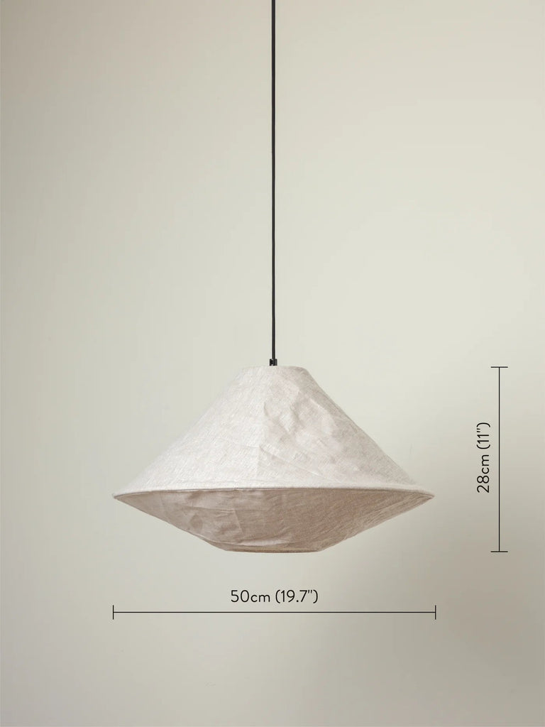 Siya - Collapsible Linen Shade + Capel Drop + Bulb - Loom Collection