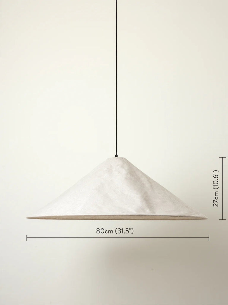 Siya - Collapsible Oversized Linen Shade + Capel Drop + Bulb - Loom Collection