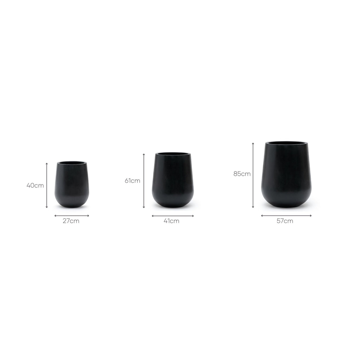 Skylar Planter - Black - Pots & Planters Loom Collection Loom Collection Dubai