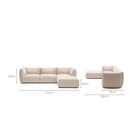 Slipper Corner Sofa - Bleached Sand - Sofa Natadora Loom Collection Dubai