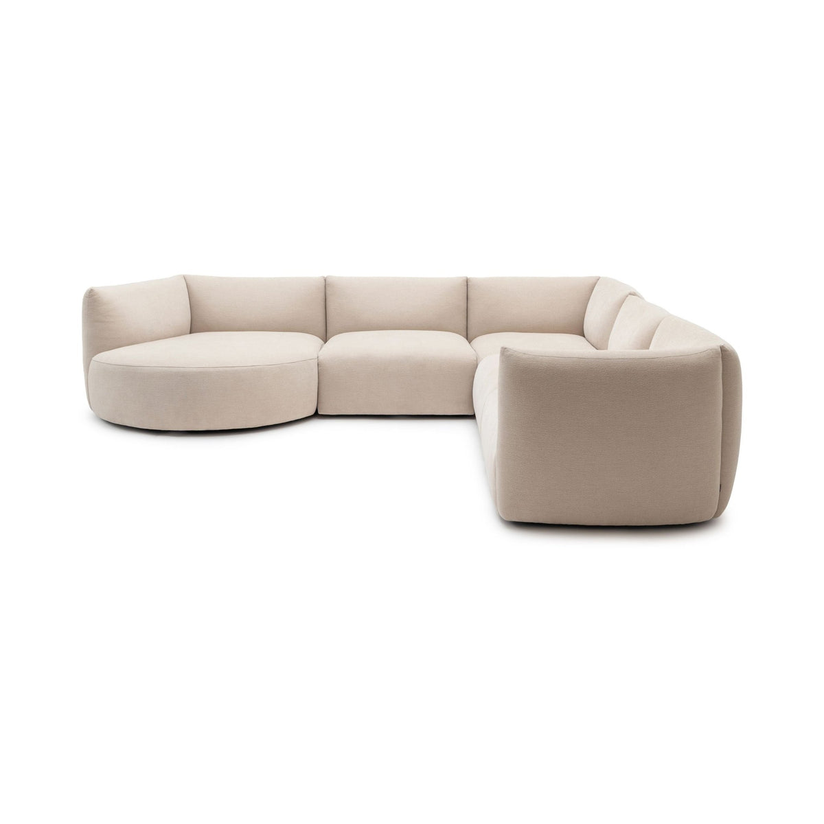 Slipper Large Corner Sofa - Bleached Sand - Sofa Natadora Loom Collection Dubai