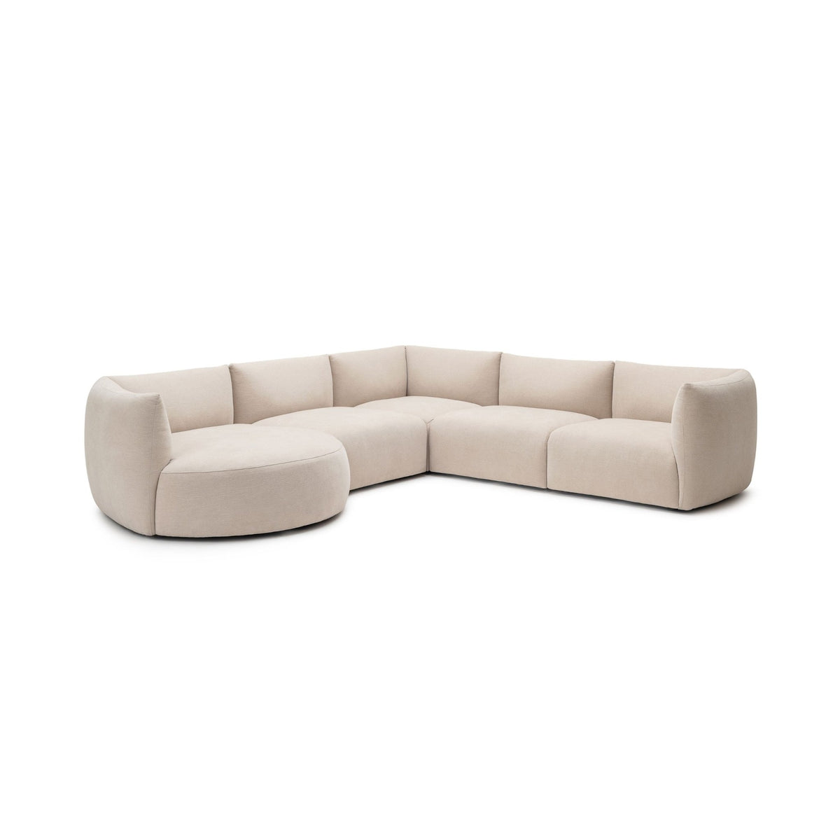 Slipper Large Corner Sofa - Bleached Sand - Sofa Natadora Loom Collection Dubai