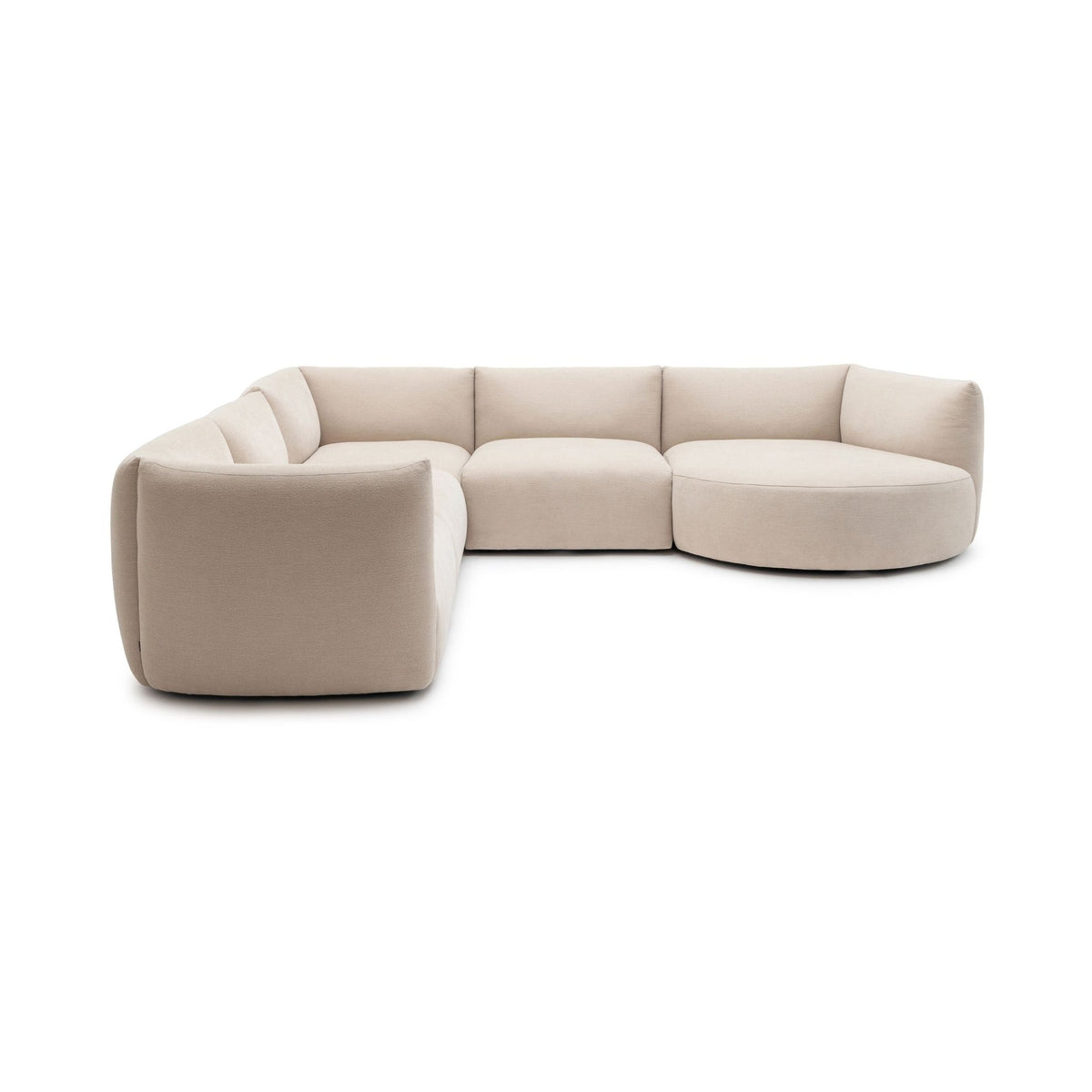 Slipper Large Corner Sofa - Bleached Sand - Sofa Natadora Loom Collection Dubai