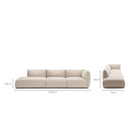 Slipper Large Open Sofa - Bleached Sand - Sofa Natadora Loom Collection Dubai