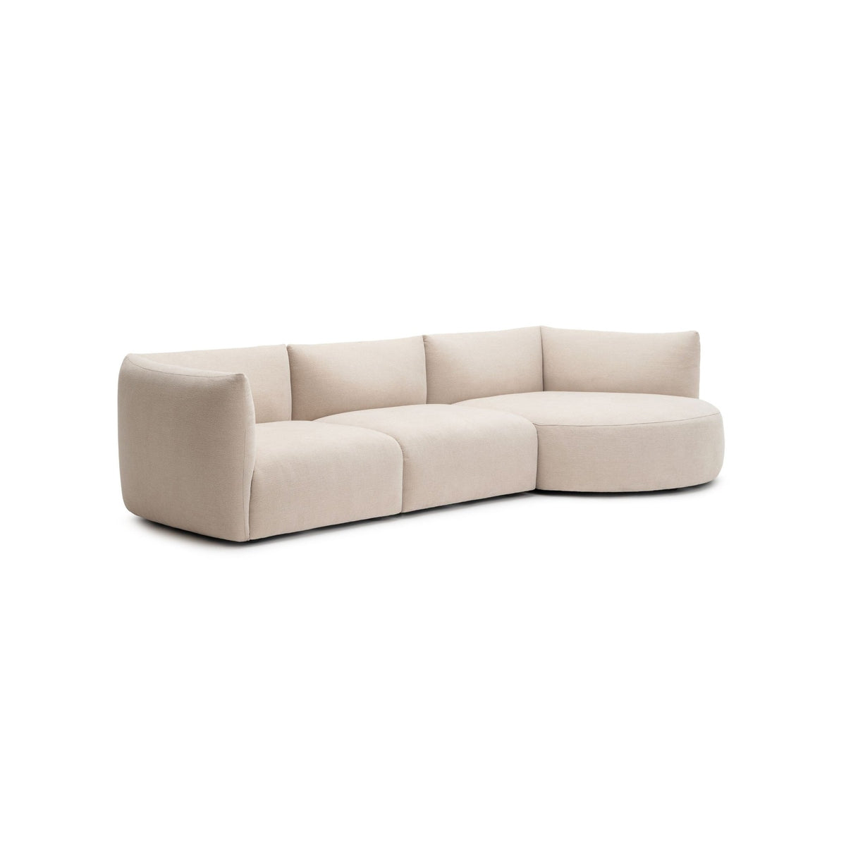 Slipper Lounge Closed Sofa - Bleached Sand - Sofa Natadora Loom Collection Dubai