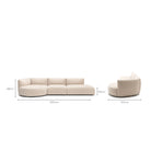 Slipper Lounge Open Sofa - Bleached Sand - Sofa Natadora Loom Collection Dubai