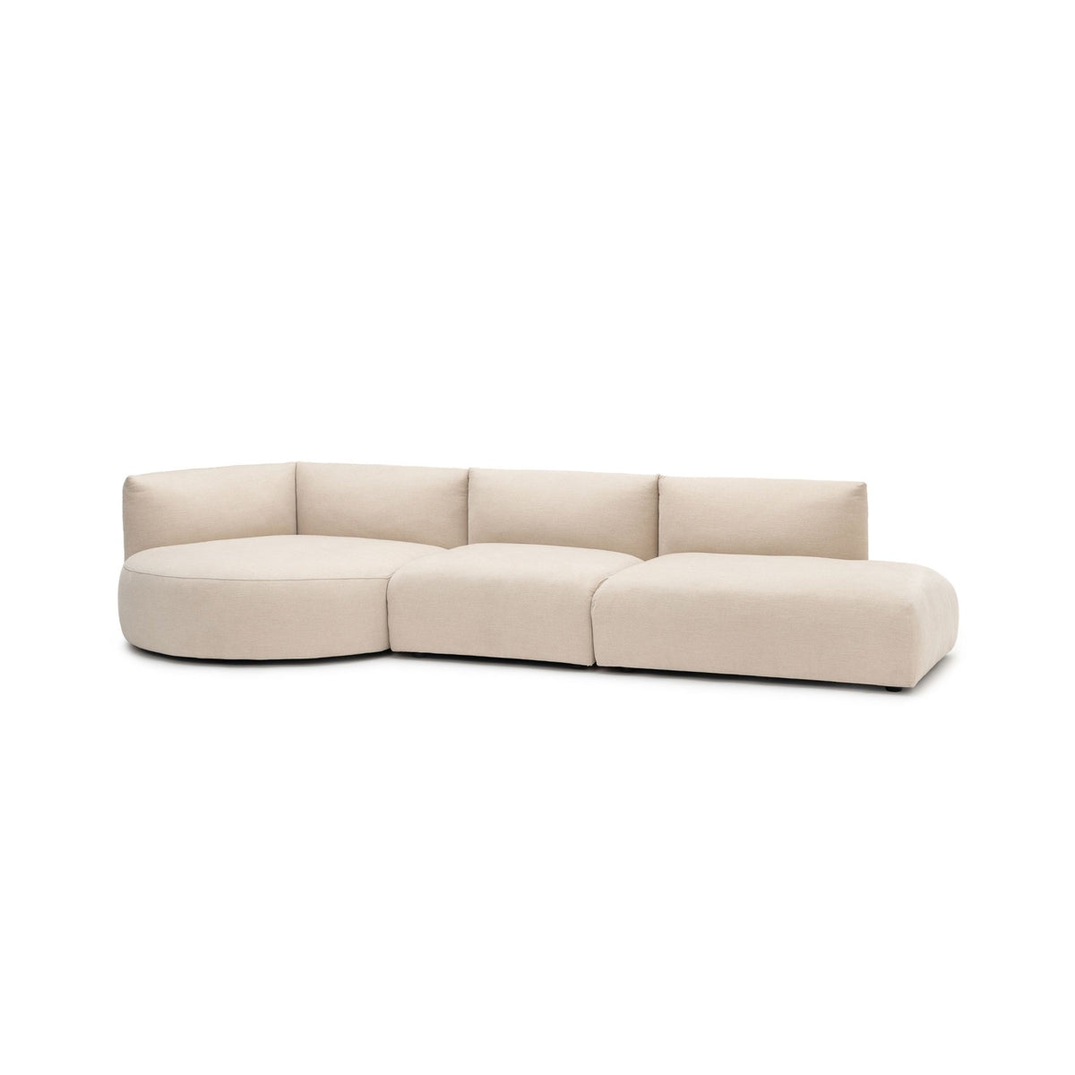 Slipper Lounge Open Sofa - Bleached Sand - Sofa Natadora Loom Collection Dubai