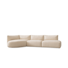Slipper Lounge Open Sofa - Limestone Leather - Sofa Natadora Loom Collection Dubai