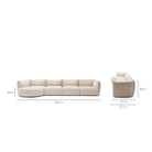 Slipper Modular Sofa - Bleached Sand - Sofa Natadora Loom Collection Dubai