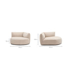 Slipper Right Chaise - Bleached Sand - Sofa Natadora Loom Collection Dubai