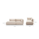 Slipper Small Open Sofa - Bleached Sand - Sofa Natadora Loom Collection Dubai