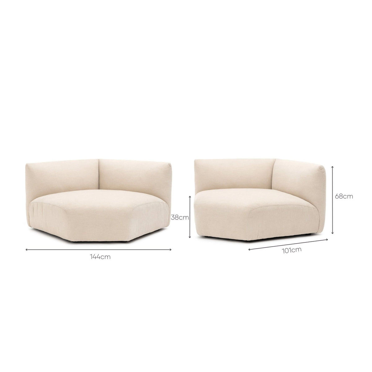 Slipper Wedge - Bleached Sand - Sofa Natadora Loom Collection Dubai
