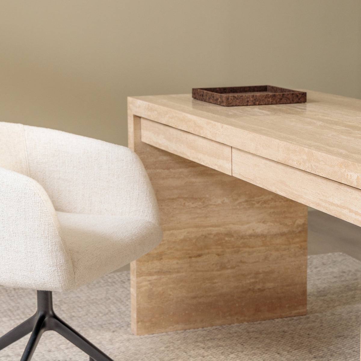 Sloane Desk - Travertine