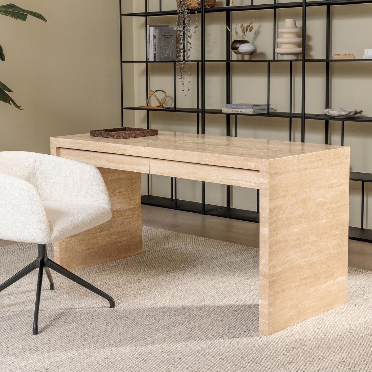 Sloane Desk - Travertine
