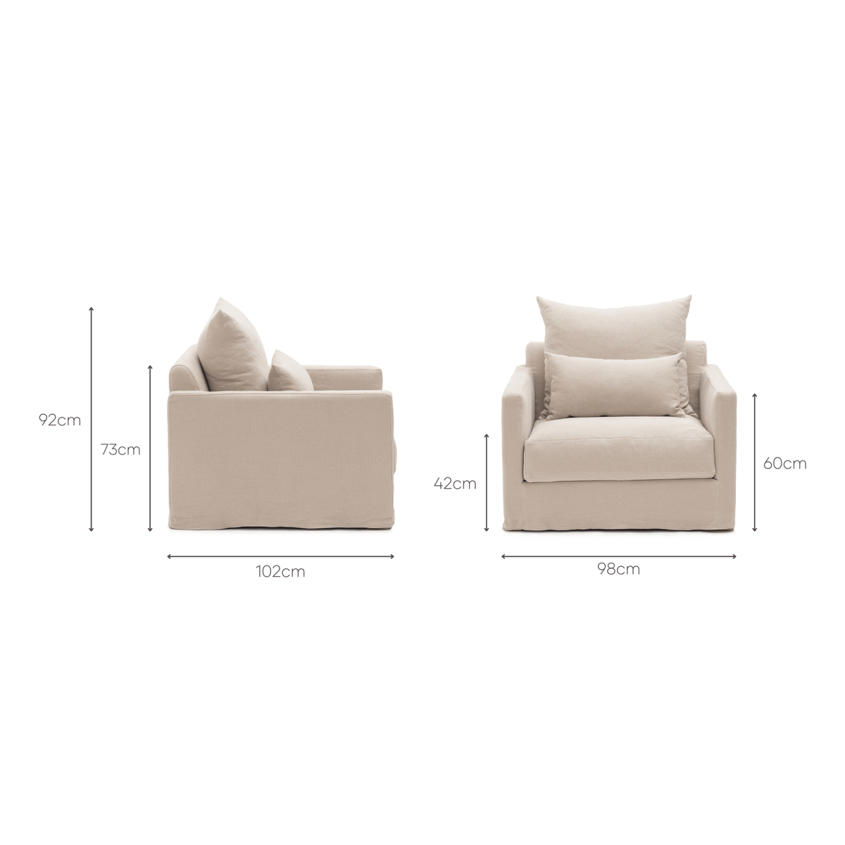 Sloopy Armchair - Flanders Coast - Accent Chairs Tolv Loom Collection Dubai
