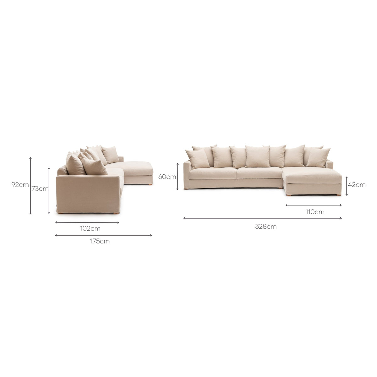 Sloopy L - Shaped Sofa - Flanders Coast
