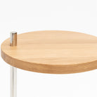 Society Side Table - Light Oak & Bianca Carrara