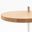 Society Side Table - Light Oak & Bianca Carrara