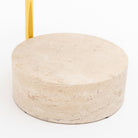 Society Side Table - Walnut & Travertine