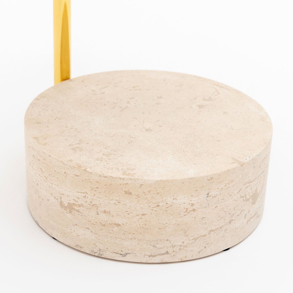 Society Side Table - Walnut & Travertine
