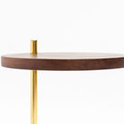 Society Side Table - Walnut & Travertine