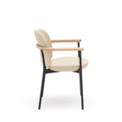 Solace Armchair - Blonde Oak & Limestone Leather - Dining Chairs Natadora Loom Collection Dubai