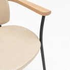 Solace Armchair - Blonde Oak & Limestone Leather - Dining Chairs Natadora Loom Collection Dubai