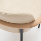 Solace Armchair - Blonde Oak & Limestone Leather - Dining Chairs Natadora Loom Collection Dubai