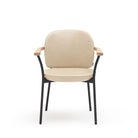 Solace Armchair - Blonde Oak & Limestone Leather - Dining Chairs Natadora Loom Collection Dubai