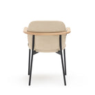 Solace Armchair - Blonde Oak & Limestone Leather - Dining Chairs Natadora Loom Collection Dubai