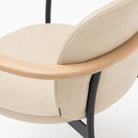 Solace Armchair - Blonde Oak & Limestone Leather - Dining Chairs Natadora Loom Collection Dubai