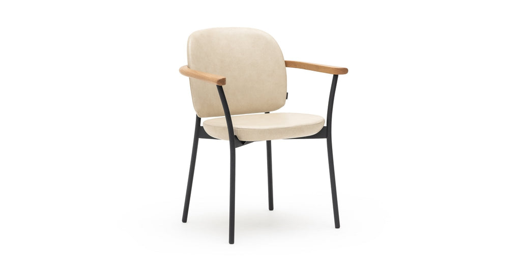 Solace Armchair - Light Oak & Alabama Limestone.