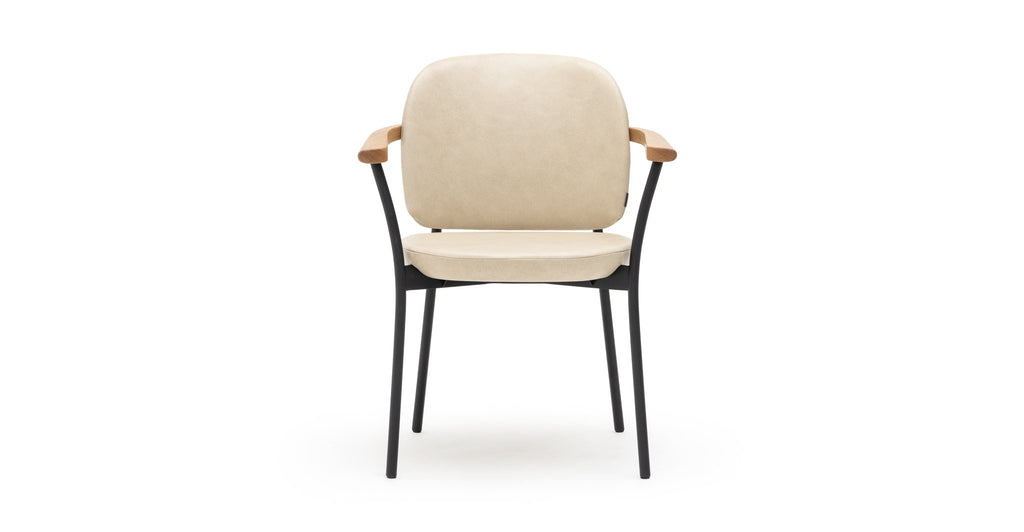 Solace Armchair - Light Oak & Alabama Limestone.