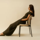 Solace Chair - Light Oak & Limestone Leather - Dining Chairs Natadora Loom Collection Dubai