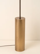 Solara - Aged Brass And Layered Natural Linen Floor Lamp
