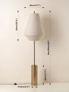 Solara - Aged Brass And Layered Natural Linen Floor Lamp