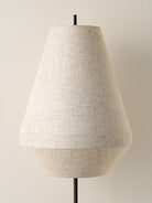 Solara - Aged Brass And Layered Natural Linen Floor Lamp