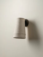 Solara - Bronze And Layered Natural Linen Wall Light - Wall Lights Lights&Lamps Loom Collection Dubai