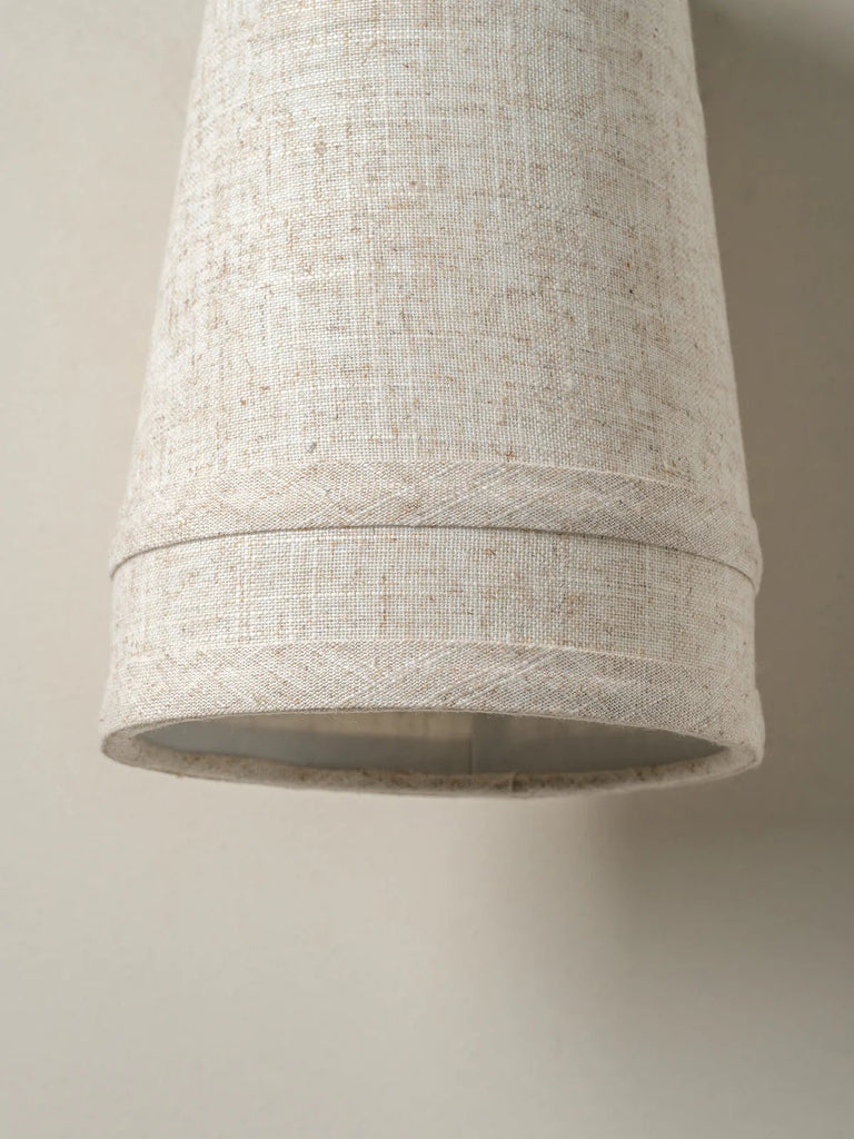 Solara - Bronze And Layered Natural Linen Wall Light - Wall Lights Lights&Lamps Loom Collection Dubai