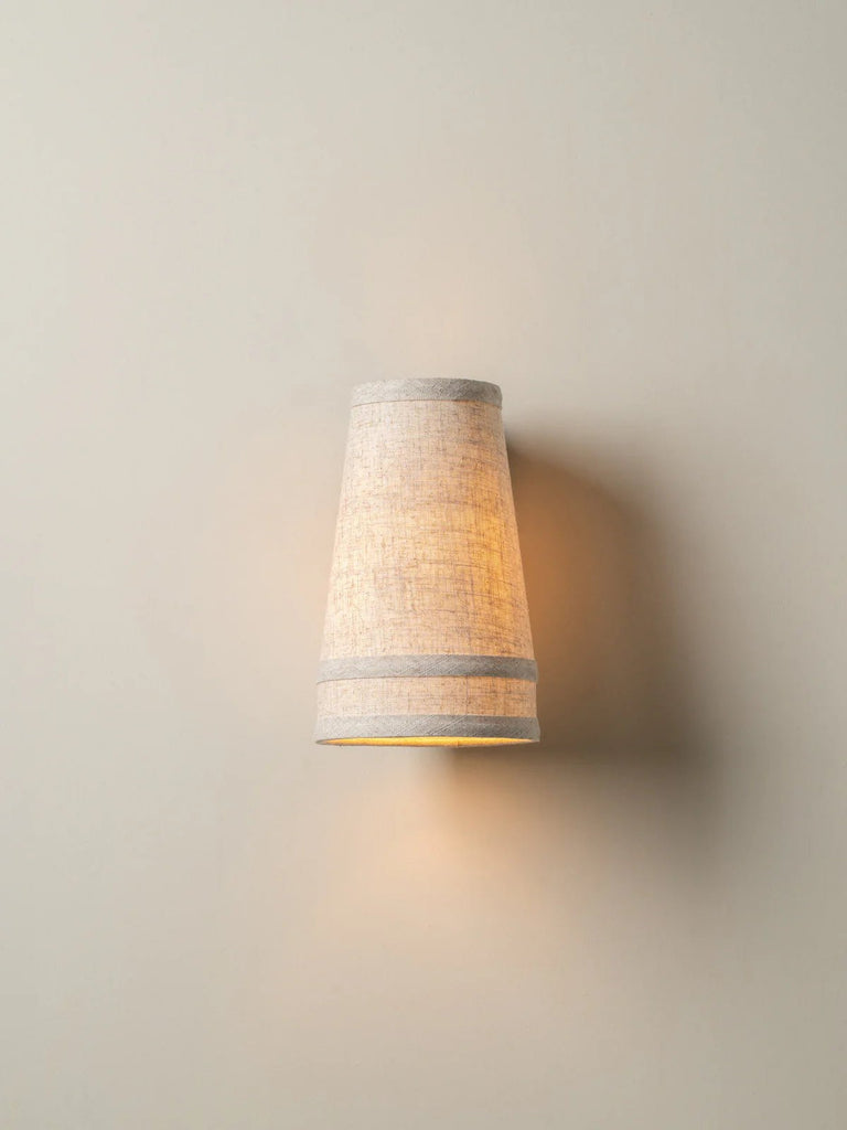 Solara - Bronze And Layered Natural Linen Wall Light - Wall Lights Lights&Lamps Loom Collection Dubai