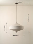 Solara - Large Dark Bronze And Layered Natural Linen Pendant - Ceiling Lights Lights&Lamps Loom Collection Dubai
