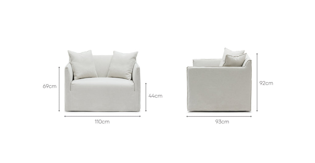 Solara Love Seat - Beige.