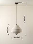 Solara - Medium Dark Bronze And Layered Natural Linen Pendant - Ceiling Lights Lights&Lamps Loom Collection Dubai