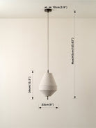 Solara - Small Dark Bronze And Layered Natural Linen Pendant - Ceiling Lights Lights&Lamps Loom Collection Dubai