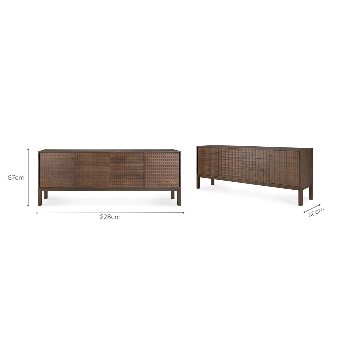 Sono Sideboard - Teak Light Brown - Buffets & Sideboards Ethnicraft Loom Collection Dubai