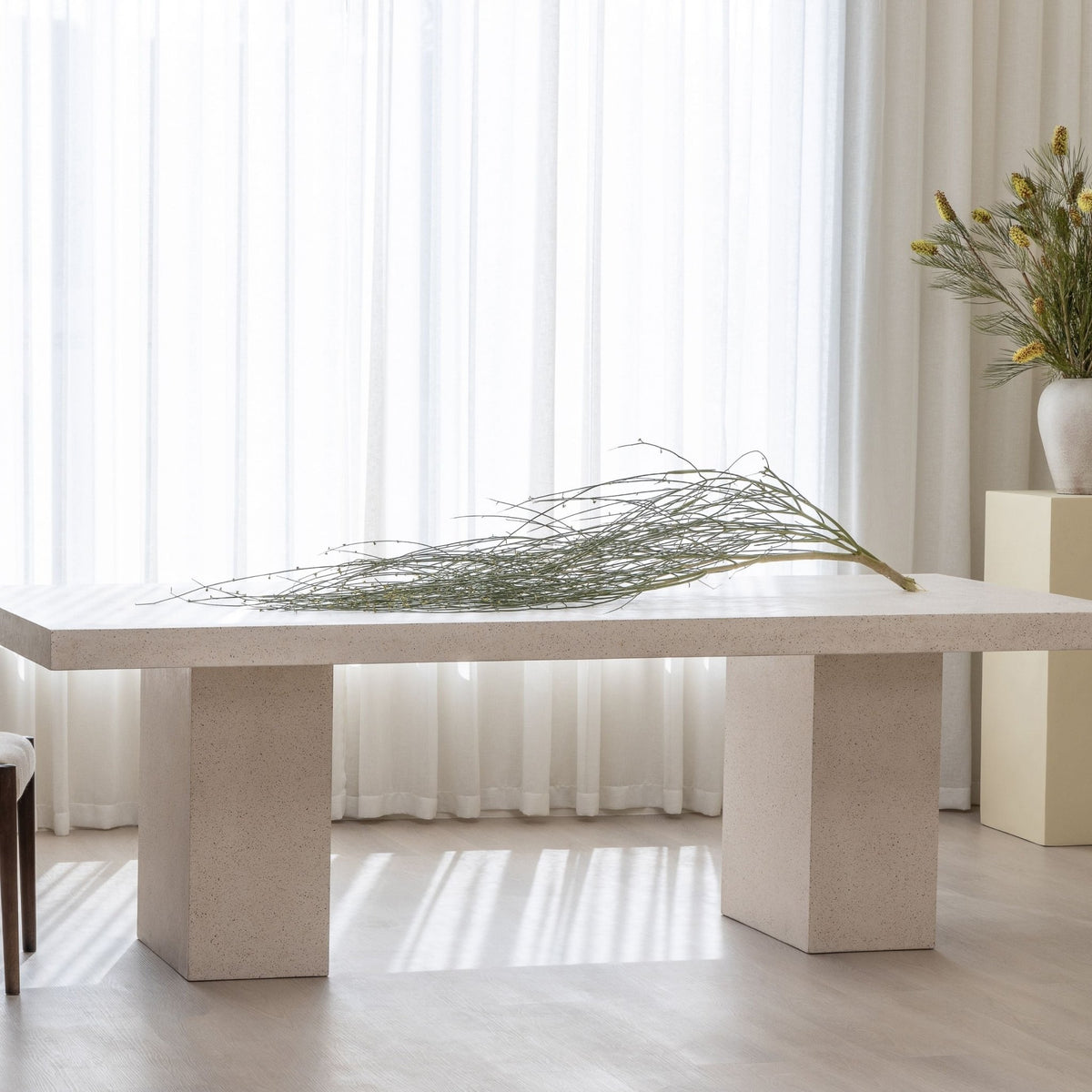 Sorento Rectangular Dining Table - Sand - Rectangular Dining Tables Loom Collection Loom Collection Dubai