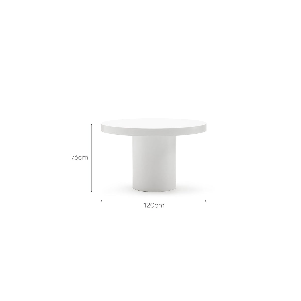 Sorento Round Dining Table - Chalk