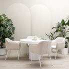 Sorento Round Dining Table - Chalk - Round Dining Tables Loom Collection Loom Collection Dubai