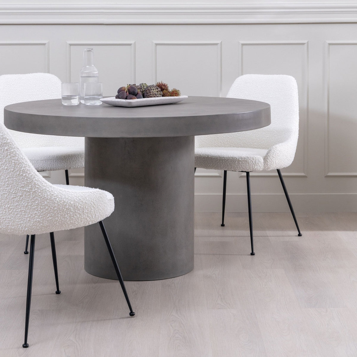 Sorento Round Dining Table - Grey - Round Dining Tables Loom Collection Loom Collection Dubai