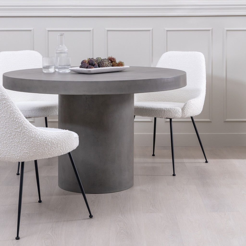Sorento Round Dining Table - Grey - Round Dining Tables Loom Collection Loom Collection Dubai